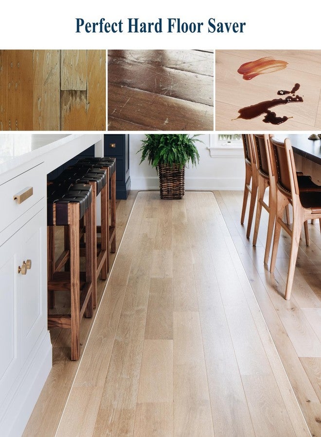 FURKIT سجادة ممر شفافة من FURKIT، مقاس 2 × 6 قدم، مانعة للانزلاق ومقاومة للماء، سجادة أرضية للمطبخ مناسبة للأماكن ذات الحركة الكثيفة، سجادة فينيل داخلية وخارجية للمداخل، مناسبة لغرفة الغسيل، غرفة النوم، غرفة المعيشة - Image 2